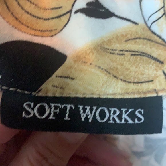 VINTAGE🧚‍♀️CREAM/TAN floral print cotton blend women’s jacket size 8 - Picture 8 of 10